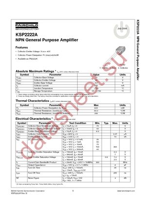 KSP2222ATF datasheet  